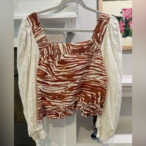 Anthropologie Blouse “Love the Label” Size Small